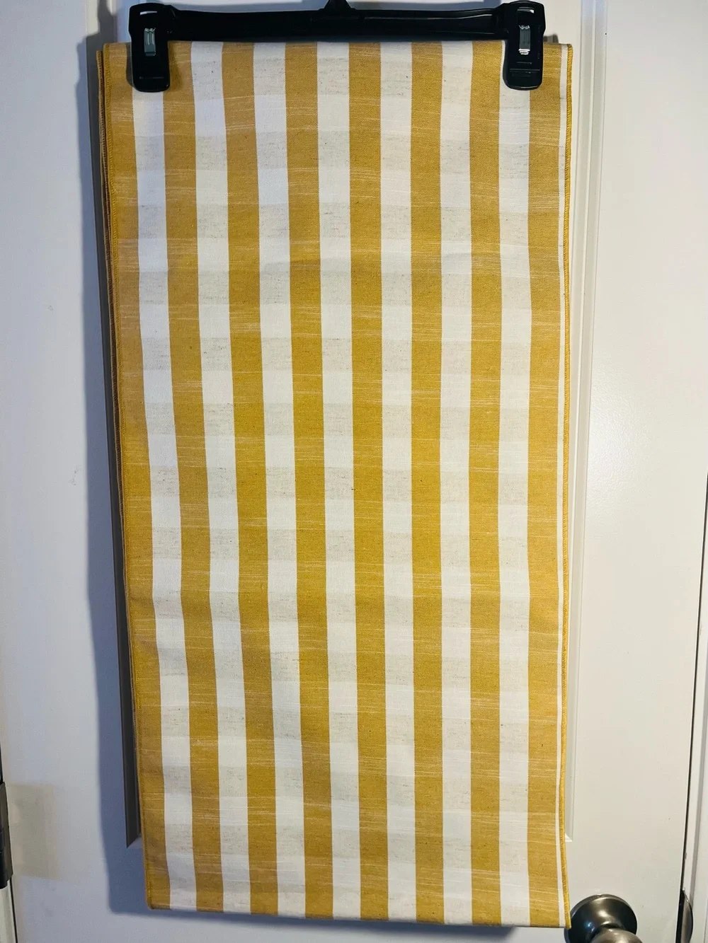 Threshold 108”x14” Cotton Gingham Check Extended Length Table Runner in Yellow